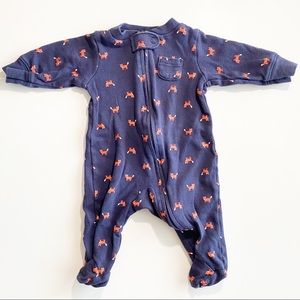 Carter’s Navy Blue Fox Footie Sleeper
